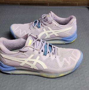 Asics Gel Resolution 8 Clay Court Shoe W sz 10 Lilac Dynawall FlyteFoam